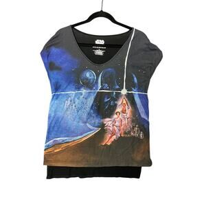 Rock & Republic X Star Wars Japanese Seito Art Shirt Size Small Darth Vader Leia